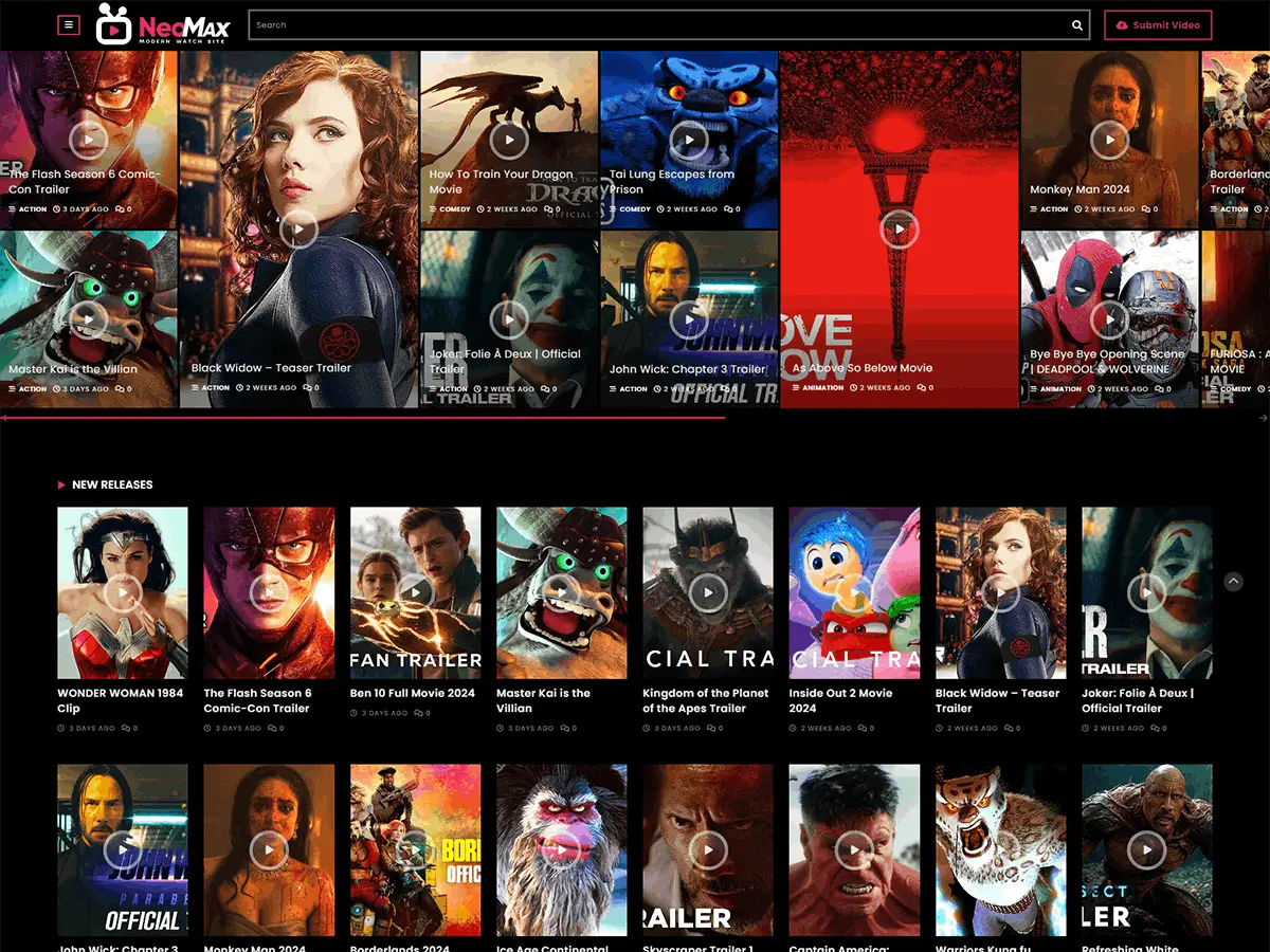 movie video wp theme neomax
