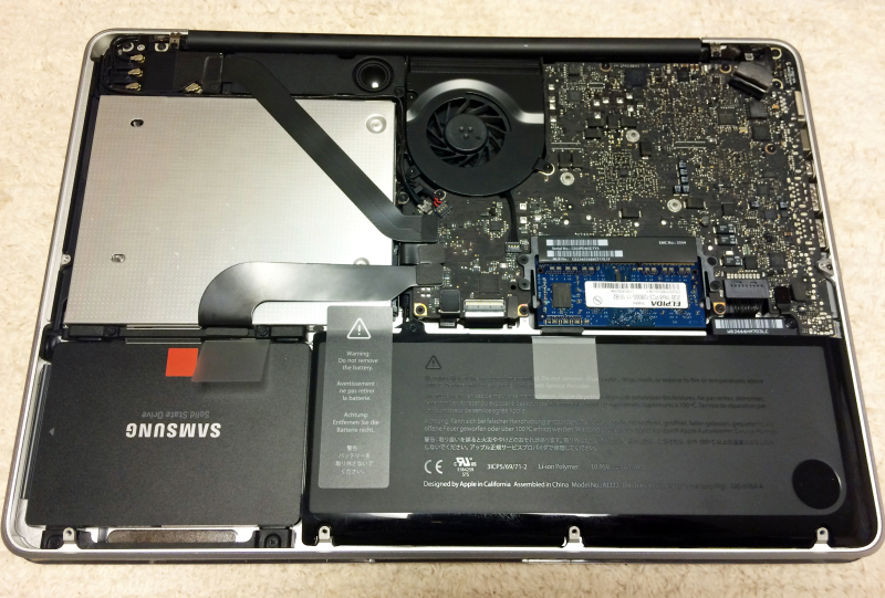 後編】MacBook Pro mid 2012を分解してSSDに換装しました｜光学