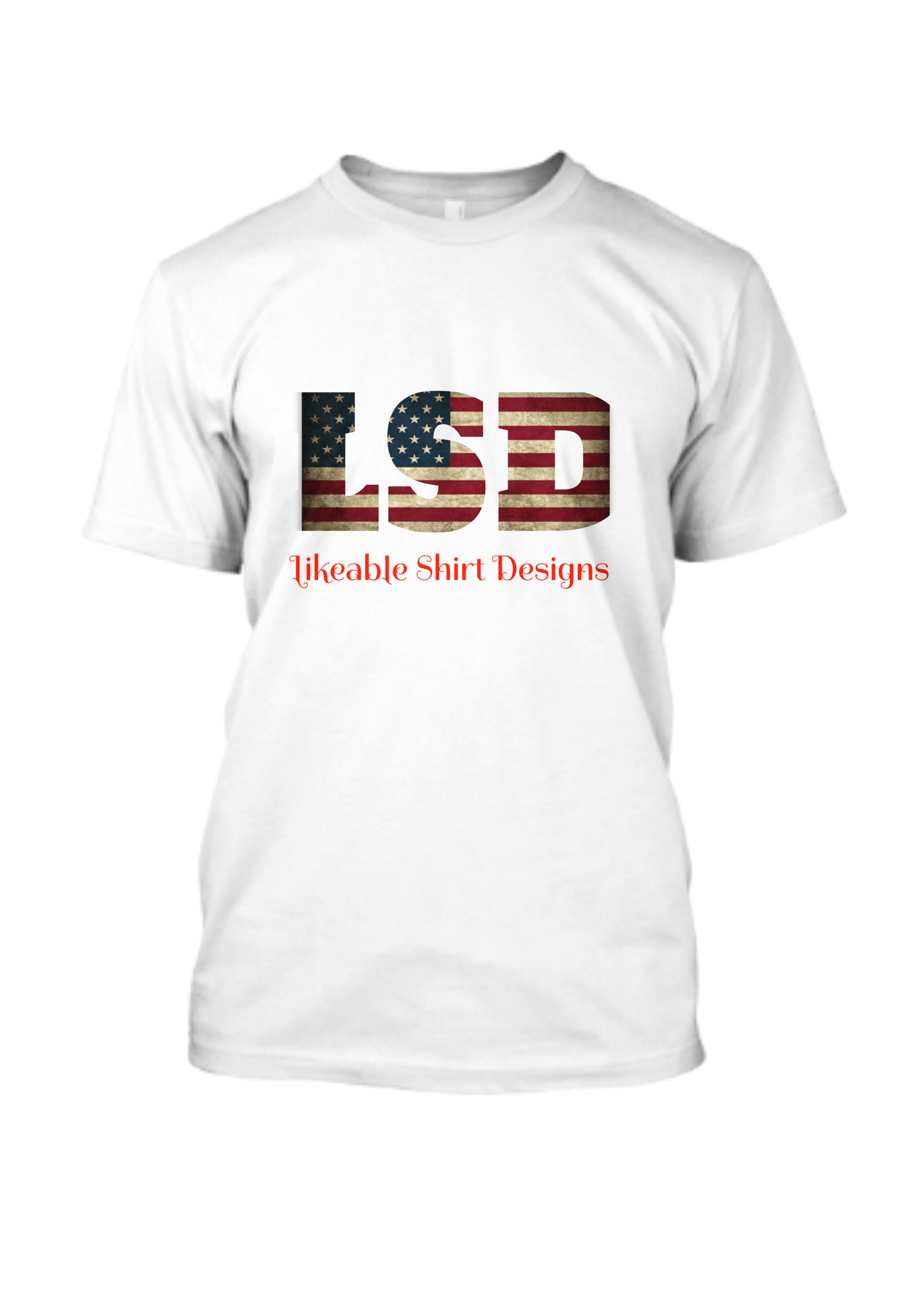 Likeable Shirt Designs LSD Flag Logo shirt white