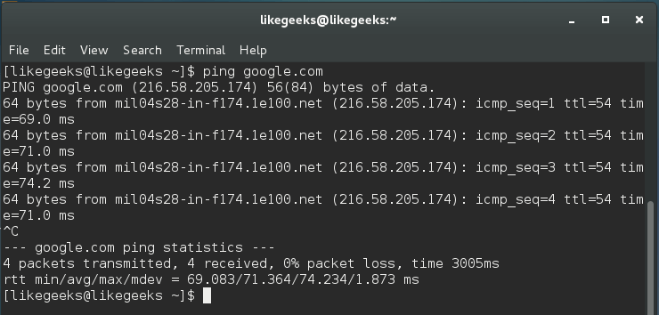 Linux network commands used in network troubleshooting