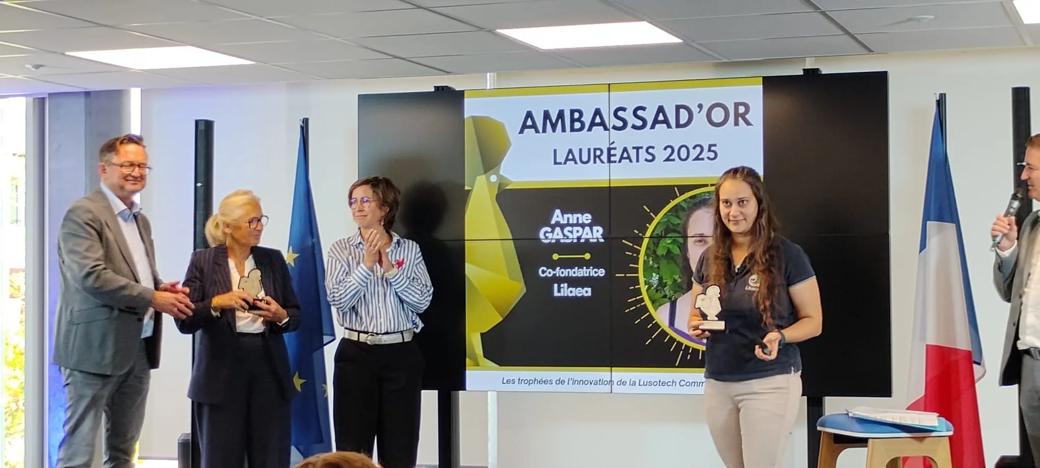 Photo de la remise des prix Ambassad'Or de septembre 2025
