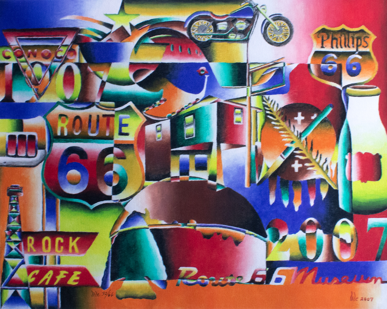 Route 66 Oklahoma X-Ray Print – Lile Art Gallery