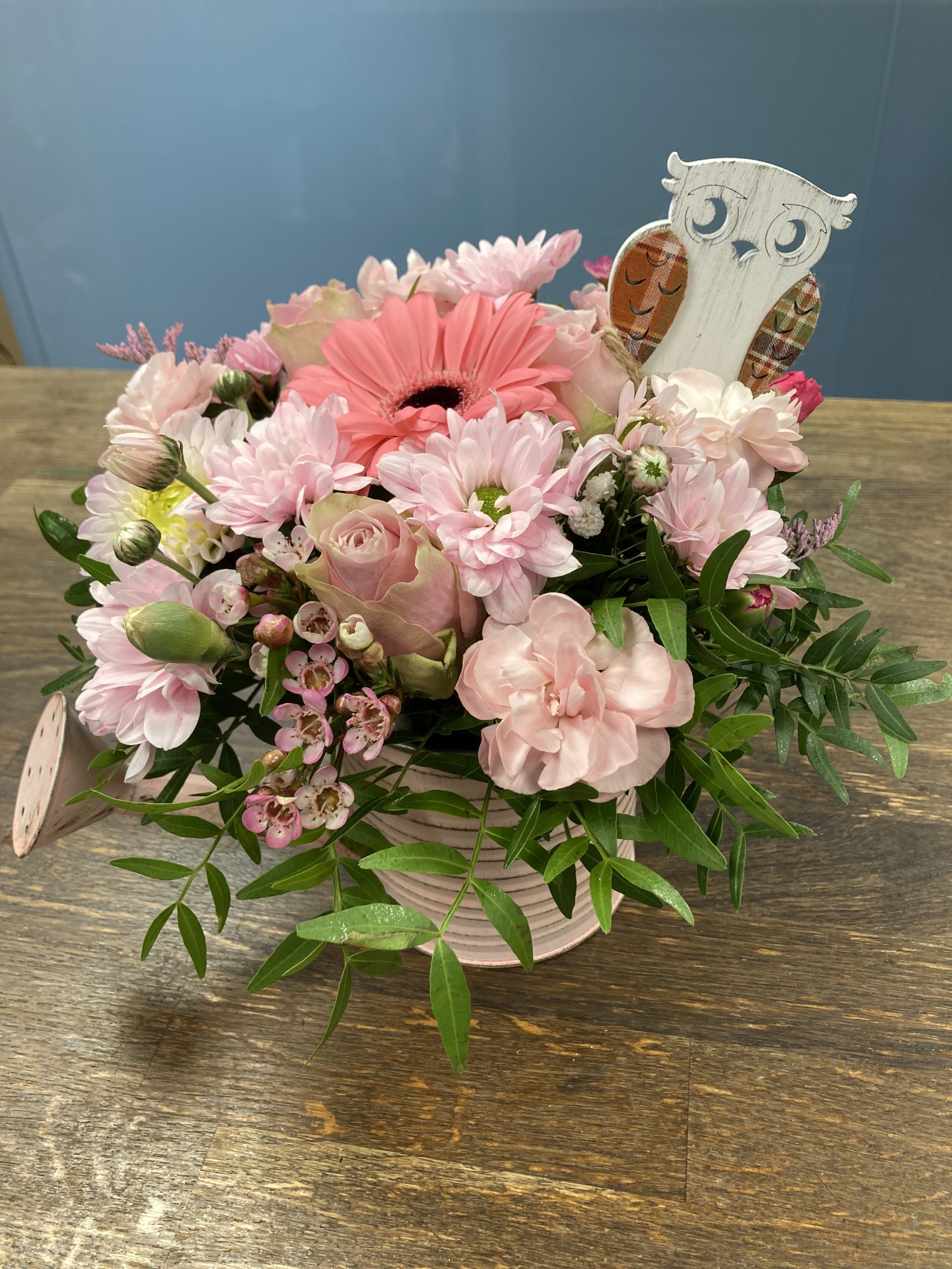 Lilleseade kannukujulises lillepotis