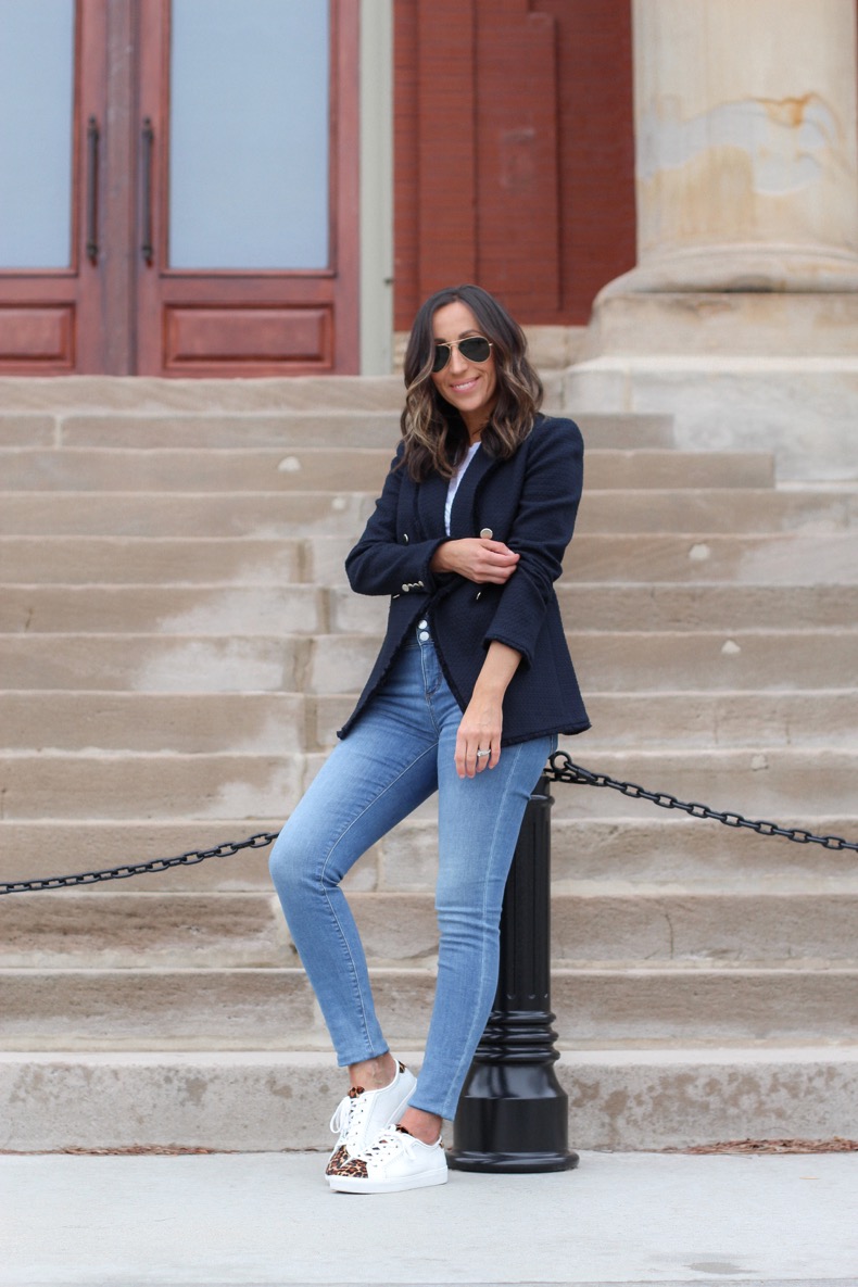 blazer with sneakers