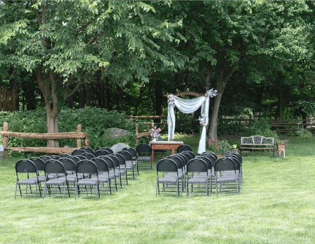 Wedding, party, backyard arrangement