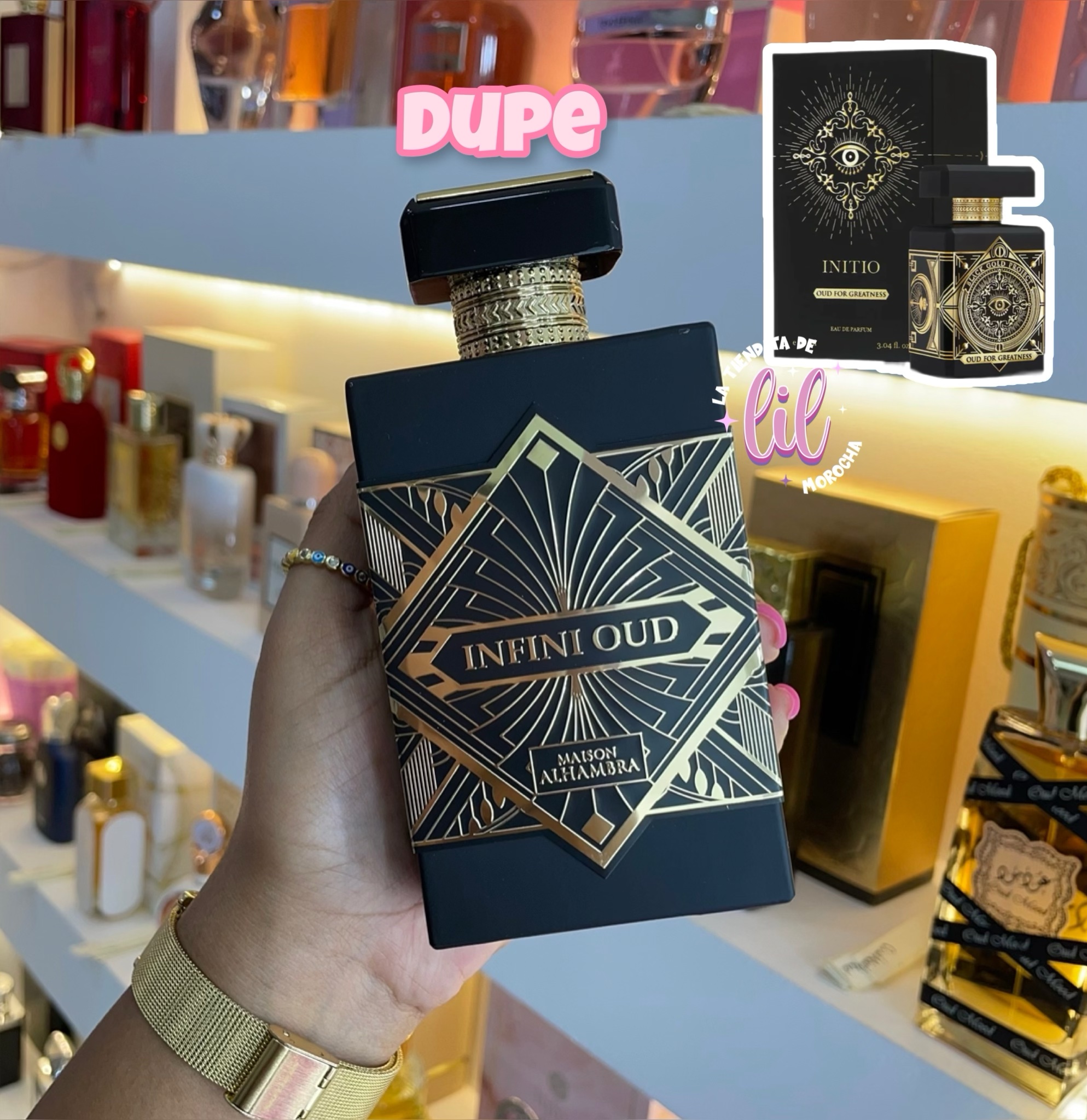 Maison Alhambra infini Oud dupe Initio Oud for the greatness Lilmorocha