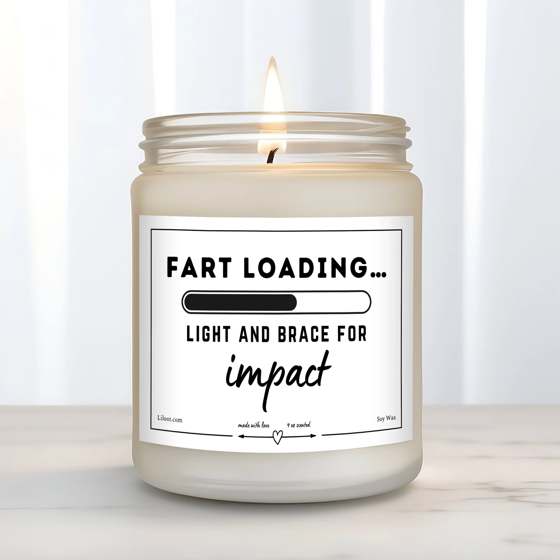 Funny Fart Loading Candle, Soy Wax Natural Candle, Novelty Gift, Gag Birthday Present, Humorous Home Decor