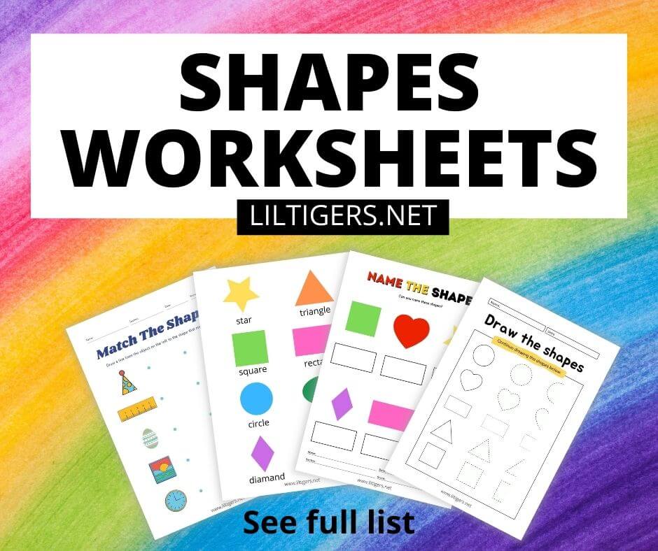 free printable shapes worksheets for preschoolers lil tigers