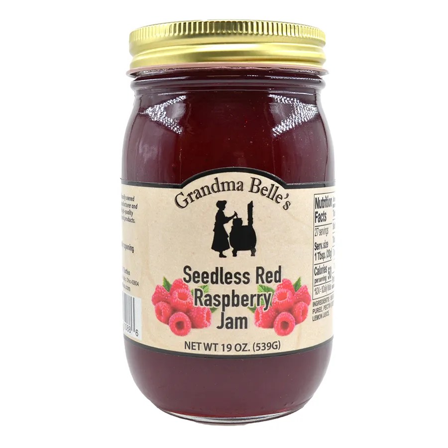 Seedless red raspberry jam