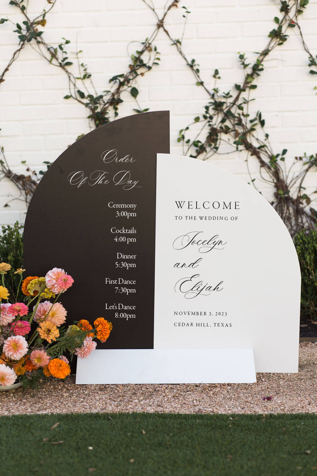 Wedding signs for reception