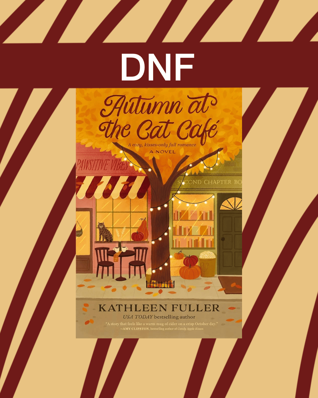 DNF – Autumn At The Cat Cafe by Kathleen Fuller