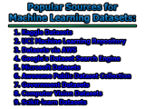 Popular Sources For Machine Learning Datasets Limbd Org
