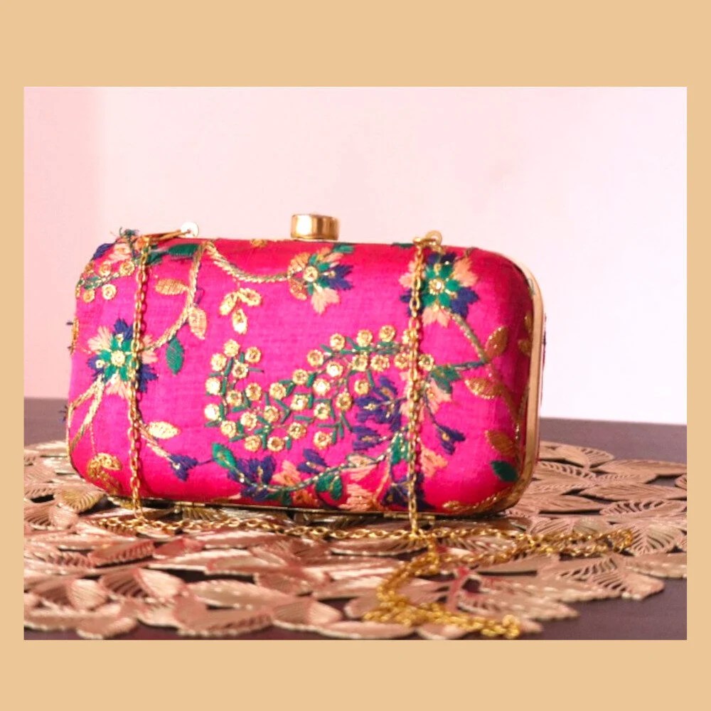 Embroidered Party Clutch