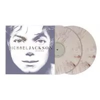 Pochette de Invincible en double vinyle gris marbré par Michael Jackson