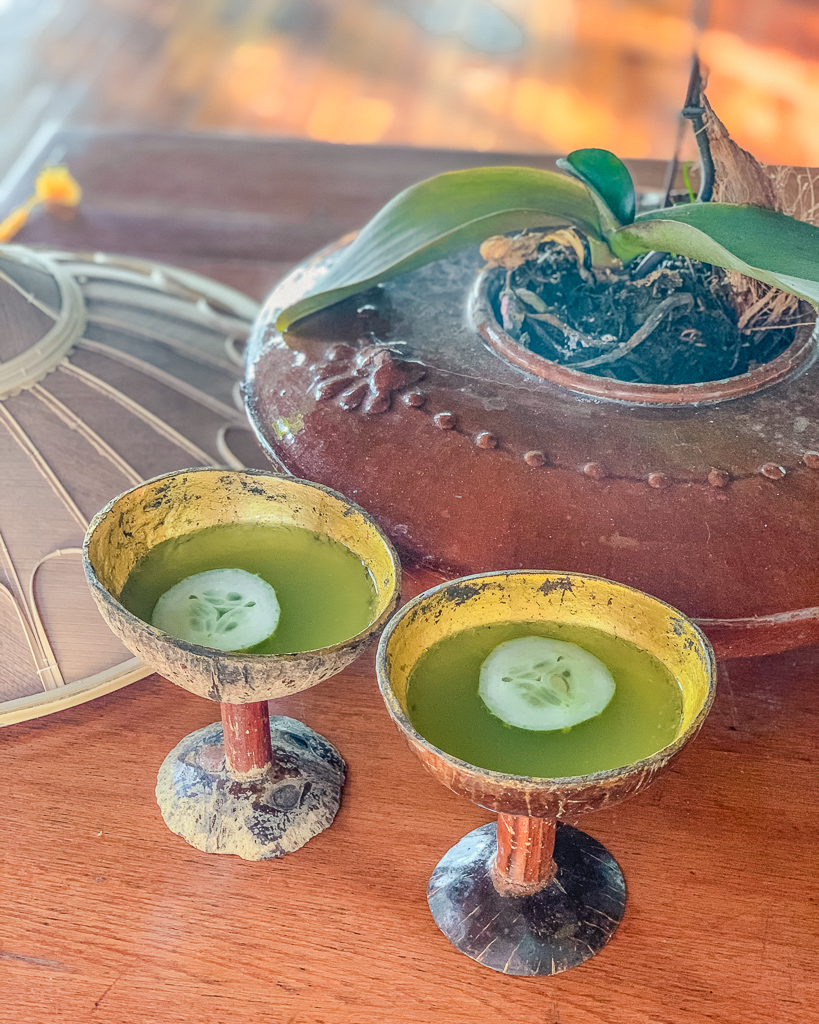 Villa Inle Boutique Resort, check-in cocktails - Inle Lake, Myanmar