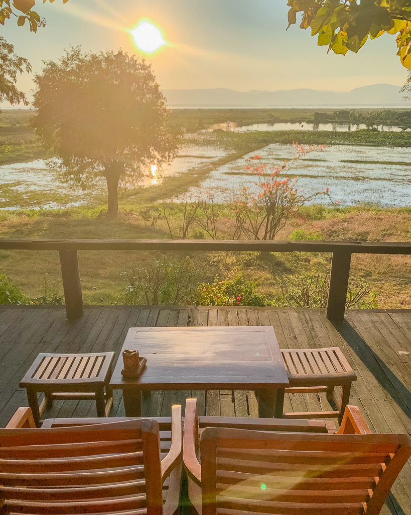 Villa Inle Boutique Resort, villa balcony - Inle Lake, Myanmar