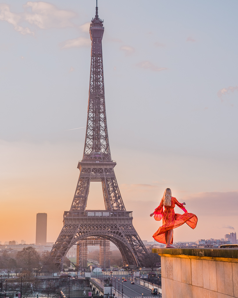 Sunrise at the Eiffel Tower, Trocadero - Paris