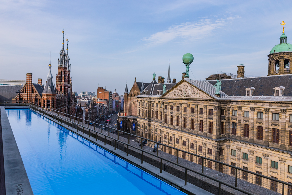 Rooftop of the W Hotel in Amsterdam