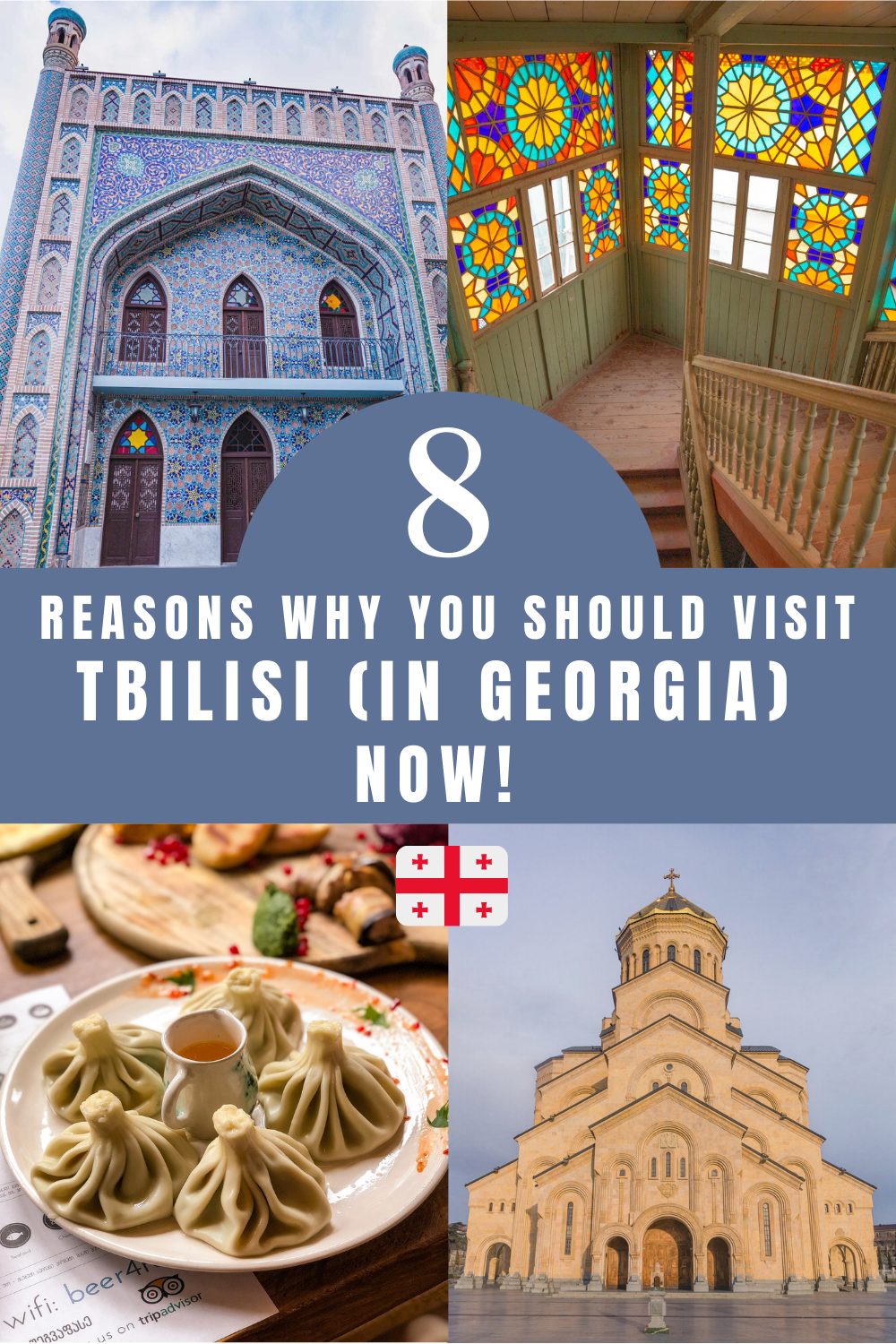 8 Reasons why you should visit Tbilisi (in Georgia) now! Tbilisi, the capital city of Georgia, is a real gem! The country of Georgia is located between Asia and Europe in the Caucasus region. In this article I am giving all the reasons why you should visit Tbilisi now! This city has many assets: its architecture, its gastronomy, its Sulphur baths, its landmarks and much more! Discover here why Tbilisi needs to be on your travel bucket list! Tbilisi travel | Tbilisi trip | Georgia travel | Tbilisi travel guides | Things to do and see in Tbilisi