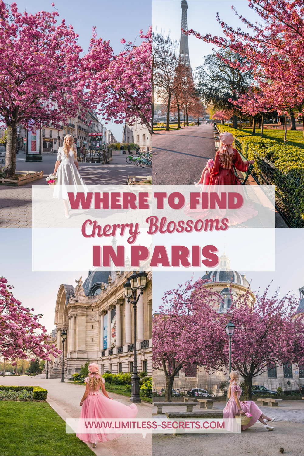 I have gathered for you all the best places to see the cherry blossoms in Paris! Paris in spring is like a fairy tale! And you will find all the information to enjoy it fully in this guide about Spring in Paris! #paris #cherryblossoms #spring #sakura Paris travel guides | Paris in spring | Where to see flowers in Paris | most instagrammable places in Paris | Where to find the best cherry blossoms in Paris