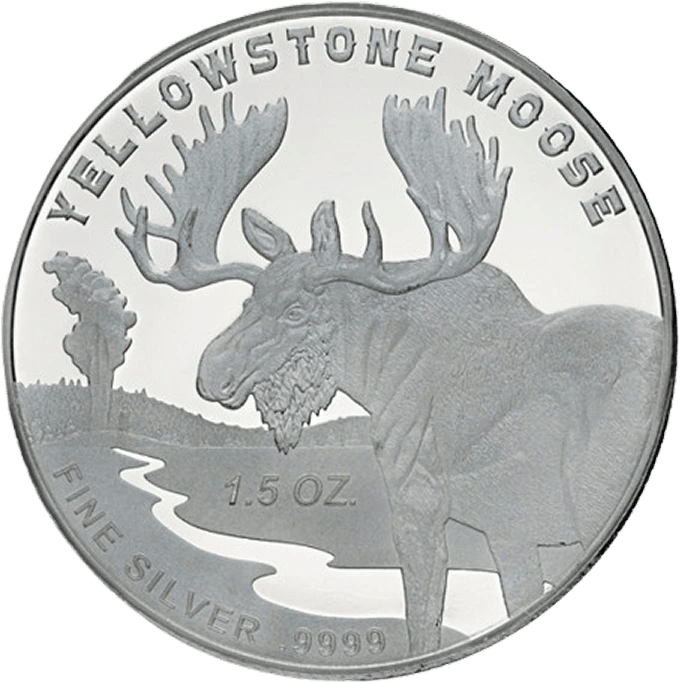 Niue Yellowstone Moose 1.5 oz Silver Coin