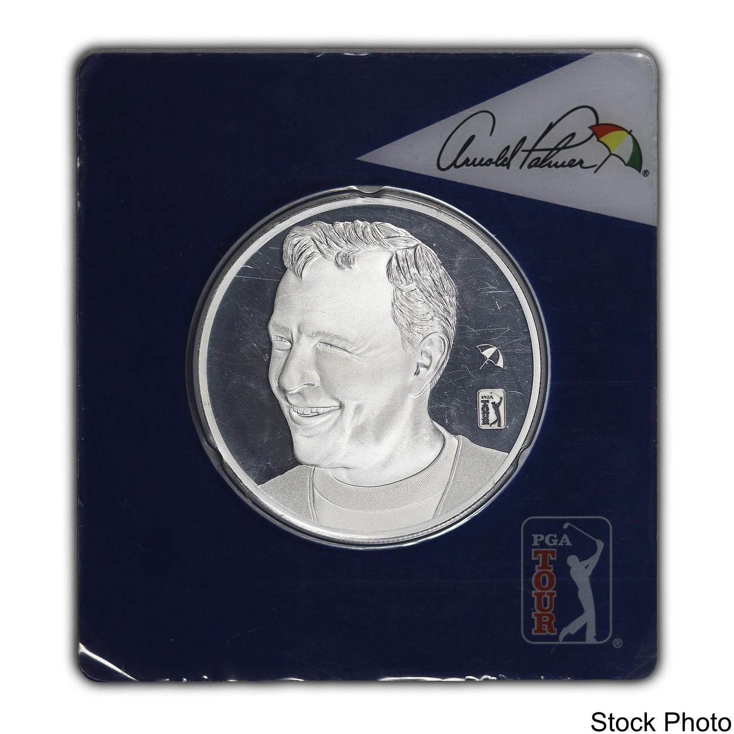 PAMP Arnold Palmer Proof 2.5 oz Silver Coin, representative coin design