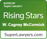 Green Rising Stars badge for W. Cagney McCormick, rated by Super Lawyers; visit SuperLawyers.com.