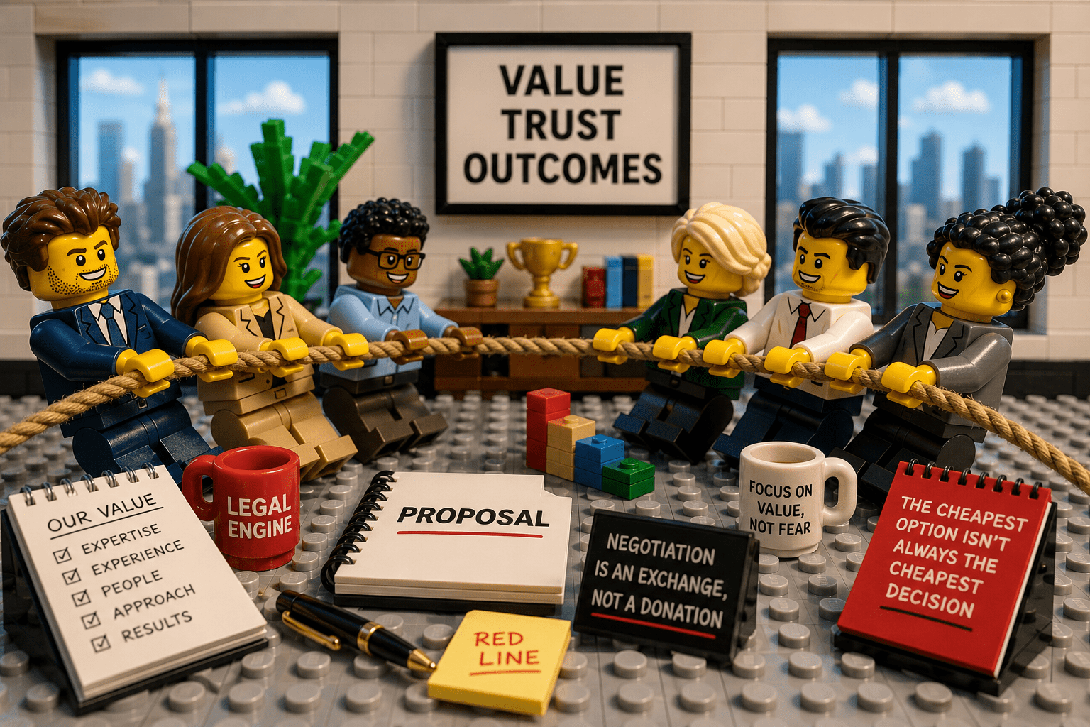A negotiation tug of war