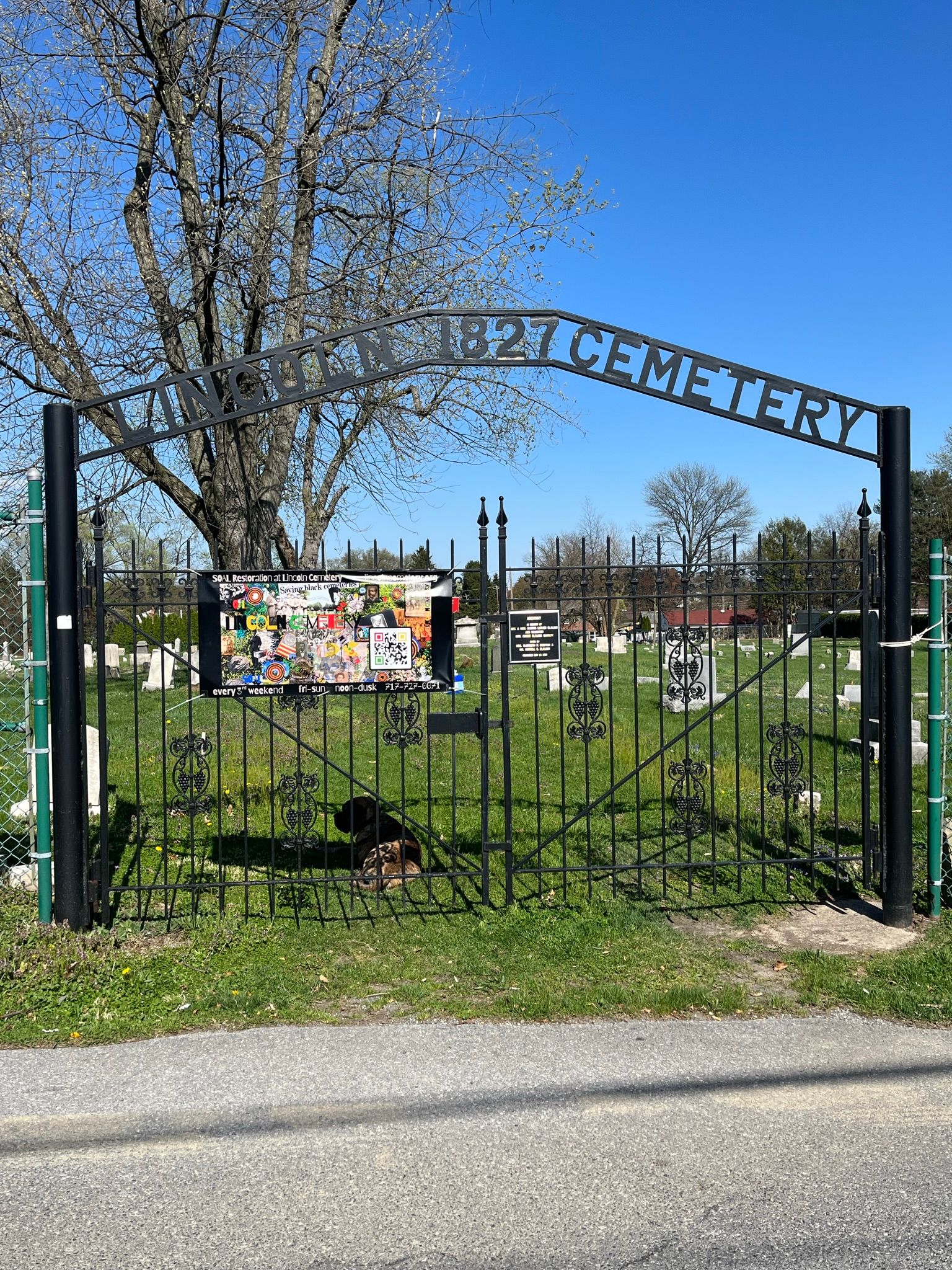 Lincoln Cemetery Harrisburg front gates in Penbrook.