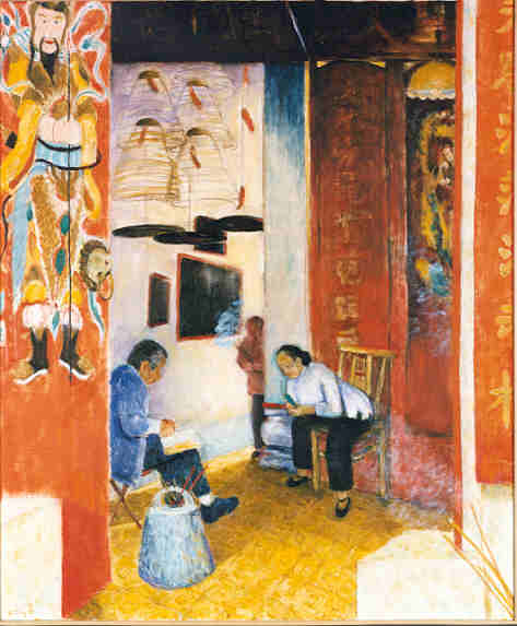 Seeking Good Fortune 1990 - Oil on canvas 91 x 76cm