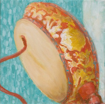 Holy Drum II 2005 Oil on canvas 20 x 20cm (sold)