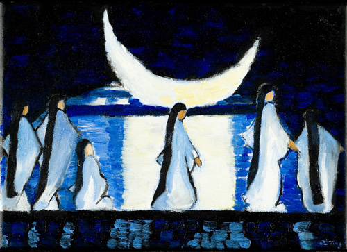 Moon Walk 2006 Oil on canvas 25 x 36cm