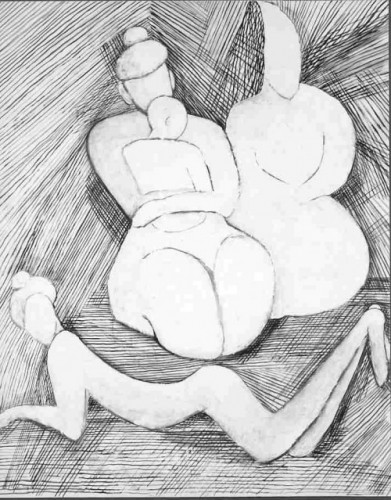 Ties that bind 1999 Oil on canvas 100 x 81cm