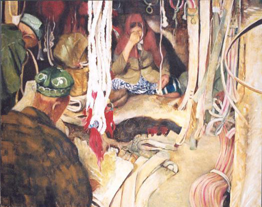 Bargaining 2000 Oil on canvas 81 x 81cm (sold)