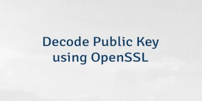 Encrypt And Decrypt Files With Public And Private Key Using Openssl