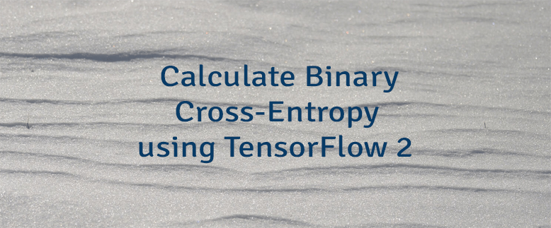 Calculate Binary Cross Entropy Using Tensorflow 2 Lindevs