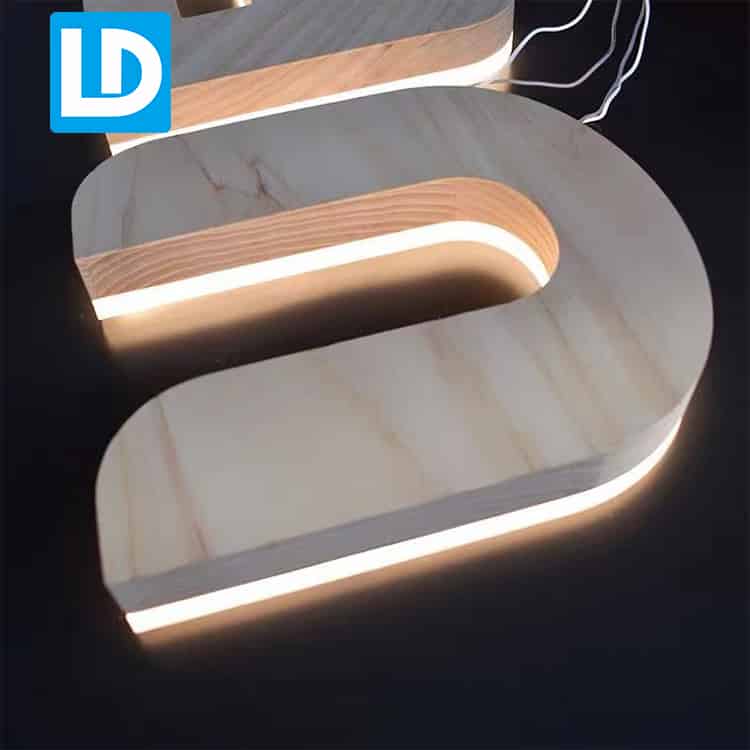 Backlit Letters & Signs Outdoor Wood Channel Lettering