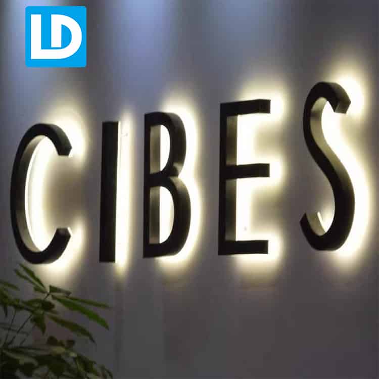Halo Lit Channel Letters Stainless Steel Backlit Signage