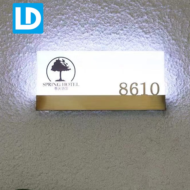 Illuminated Acrylic Signs Custom Hotel Number Sign