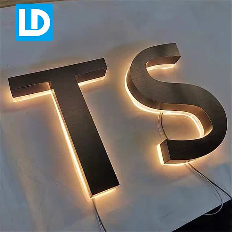 3D Backlit Sign Custom Metal Letters Signage