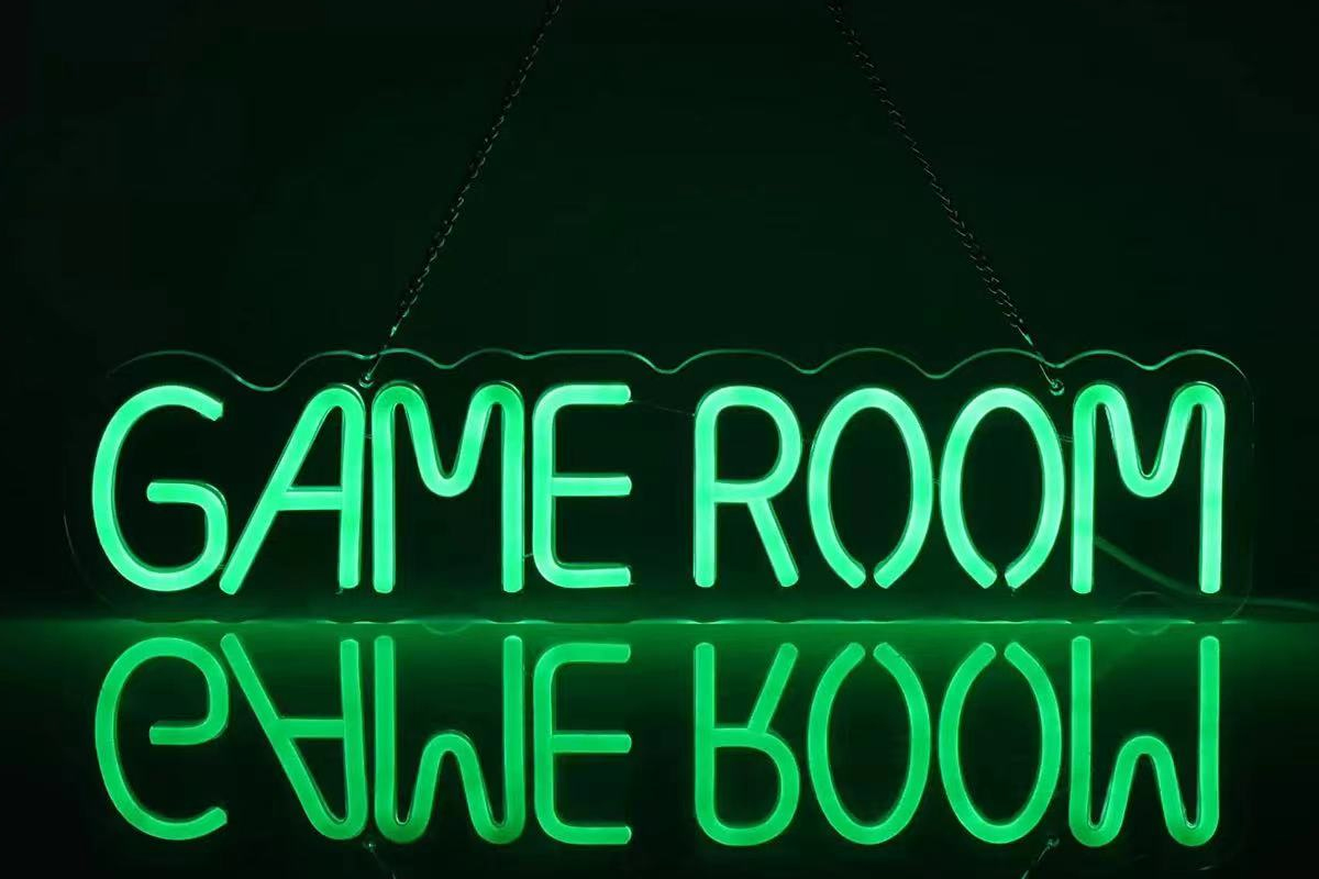 Green LED Game Room Neon Signs