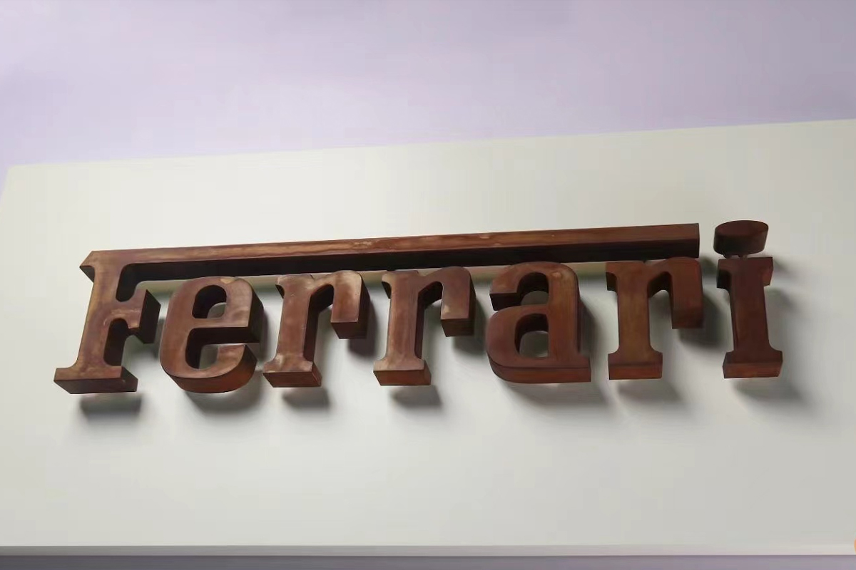 Metal Rusted Finish Signage