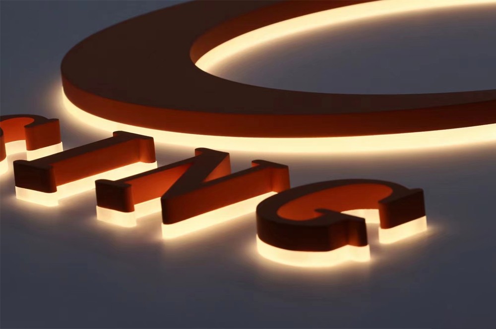 Led Reverse Channel Letters Metal Backlit Signs