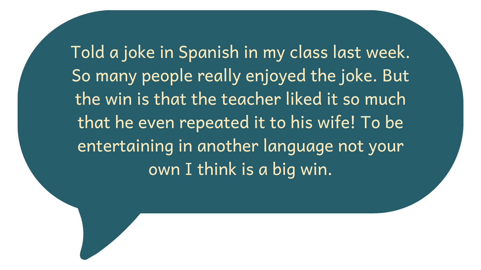 Making people laugh in another language!