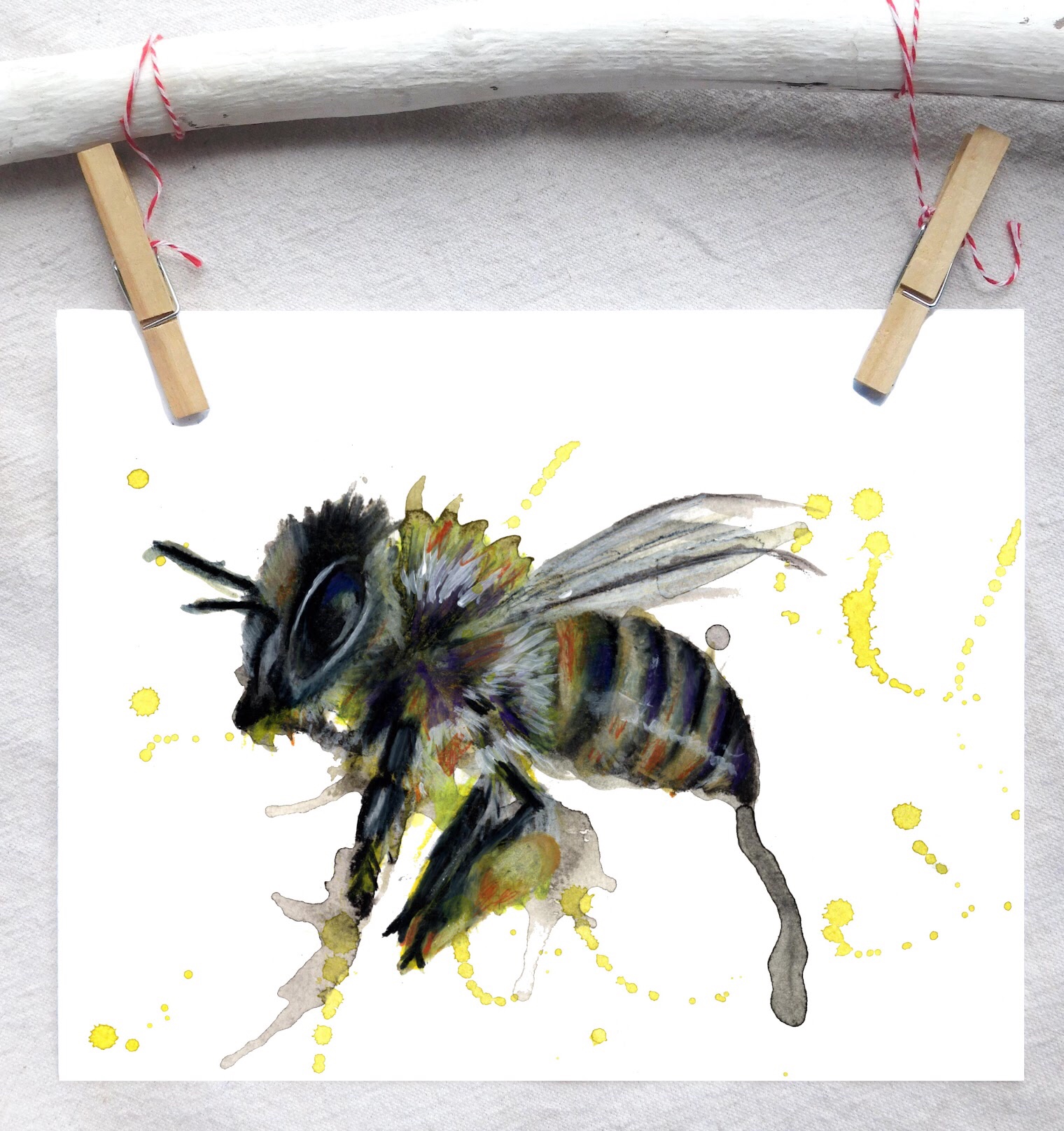Honey bee print