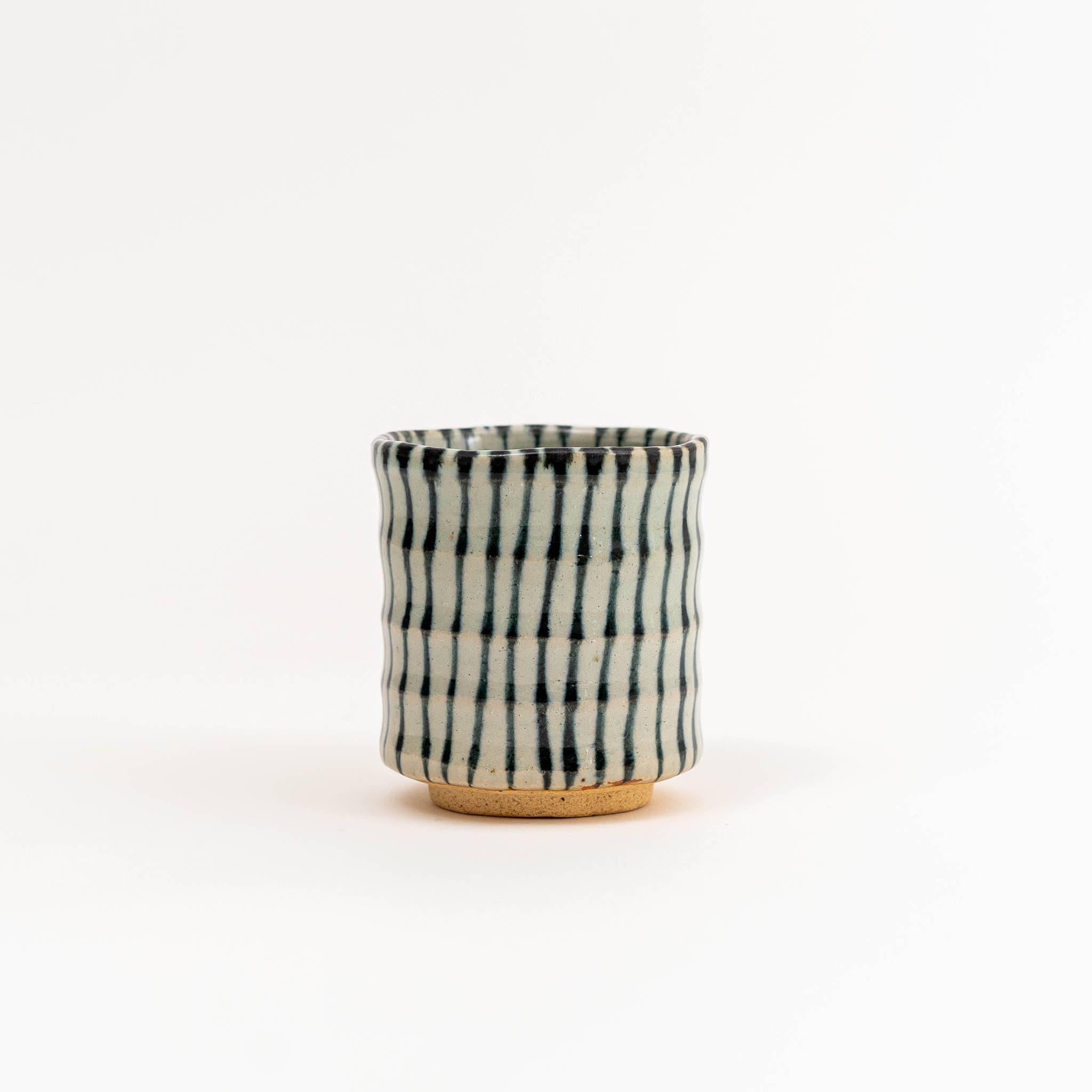 Mino Ware Handmade Striped Japanese Tea Cup