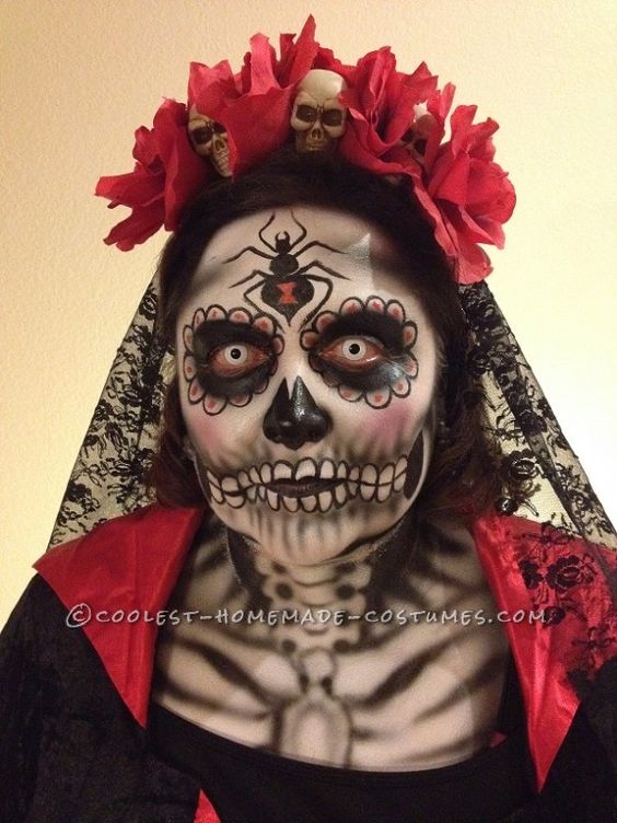 halloween, costumes, homemade, DIY, Dia De Los Muertos (Day of the Dead) 