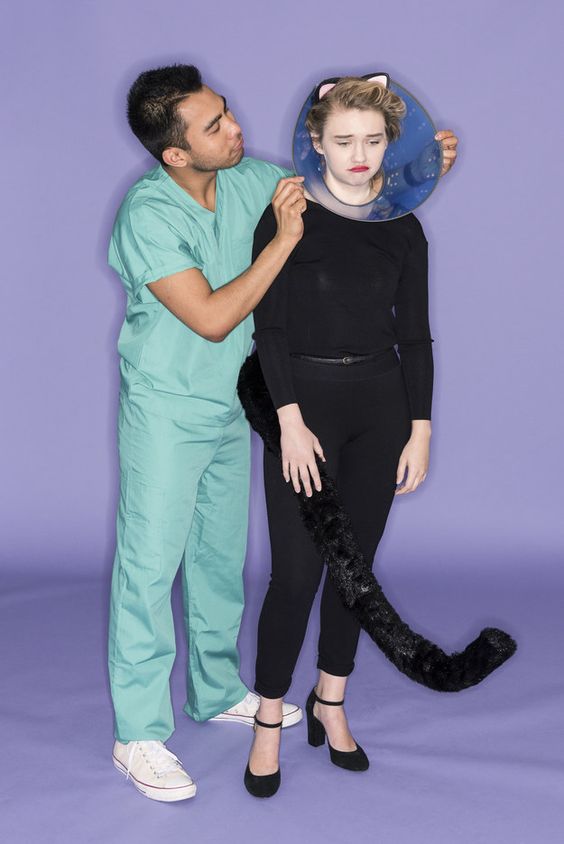 halloween, costumes, homemade, DIY, cat, vet