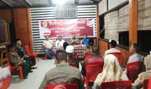 Sosialisasi Perda, Ketua DPRD Kotamobagu Serap Aspirasi Warga Desa Poyowa Besar I