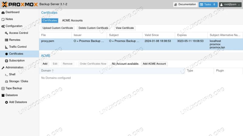 Proxmox Backup Server Navigate Web Interface - Best Mountain Textures in 8K